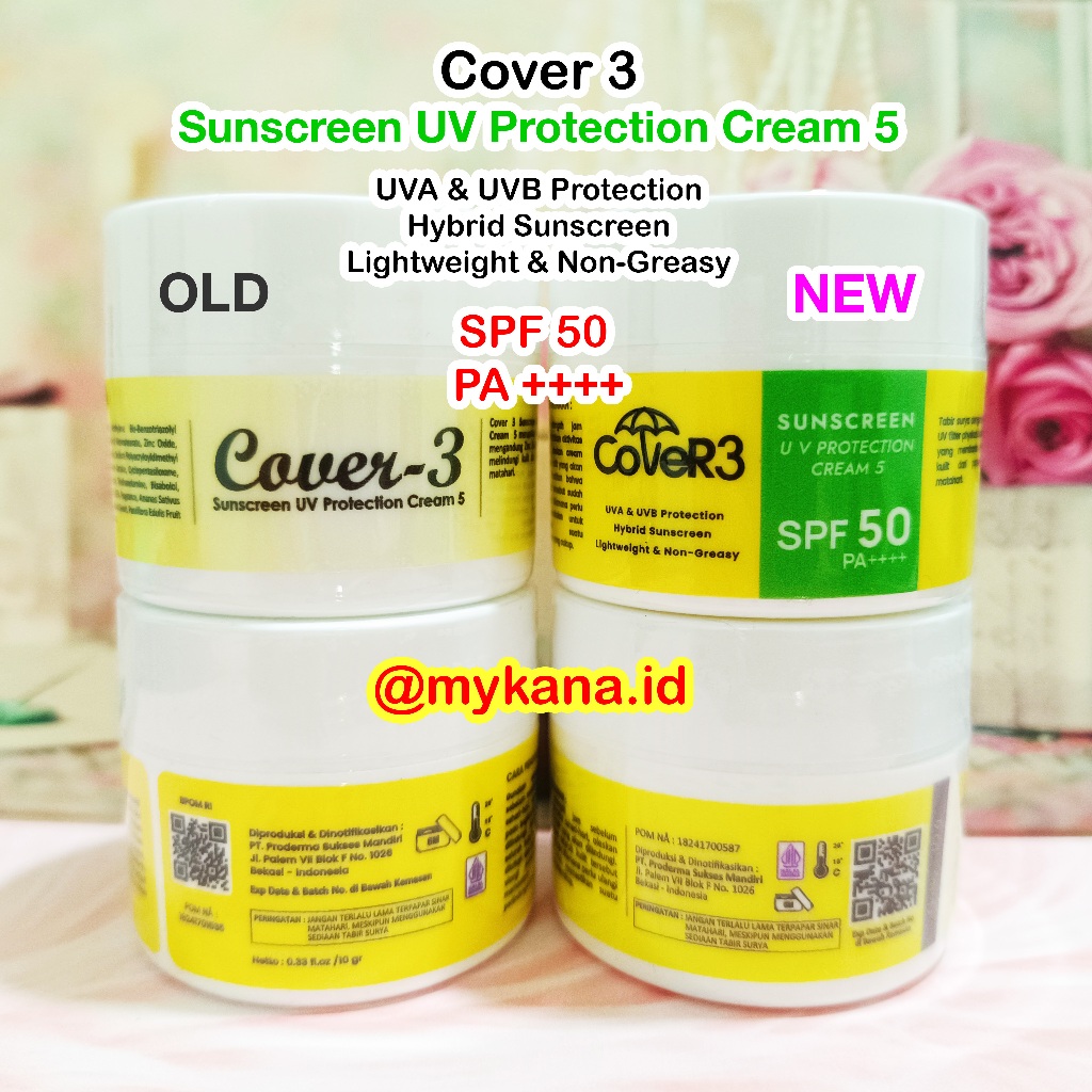 Cover 3 Sunscreen UV Protection Cream 5 10g MF Matte Finish / Cover 3 Sunscreen SPF 50