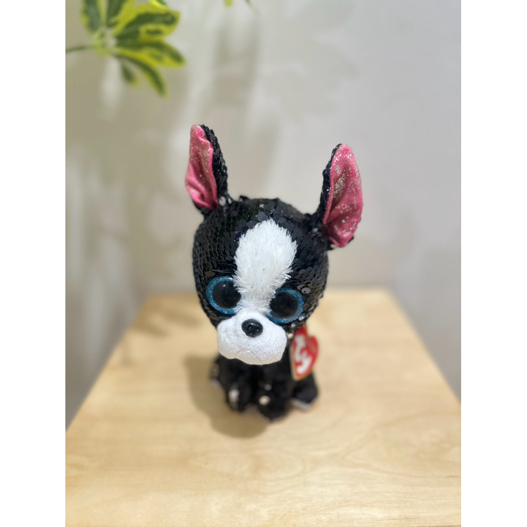 Boneka TY mabel anjing guguk sequin