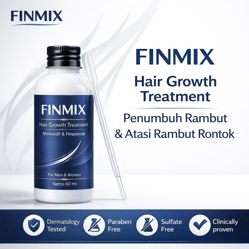 Finmix Topical Solution Hair Growth Treatment Penumbuh Rambut 60ml