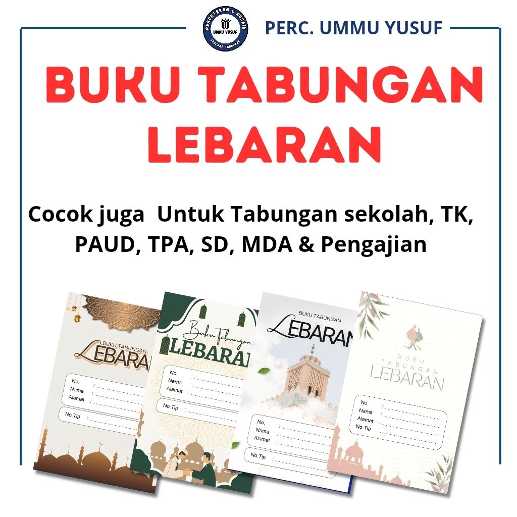 Buku Tabungan LEBARAN | Paket Lebaran | Iuran Lebaran | Elegan, Mewah, Isi 12 Hal