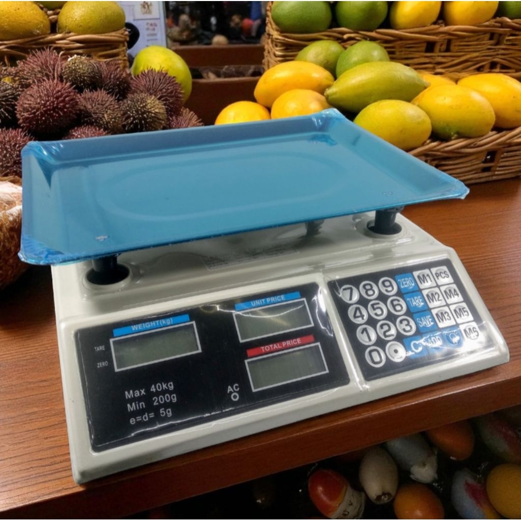TIMBANGAN DIGITAL BUAH WARUNG TOKO SEMBAKO LCD DISPLAY HARGA MAKS 40 KG |1614