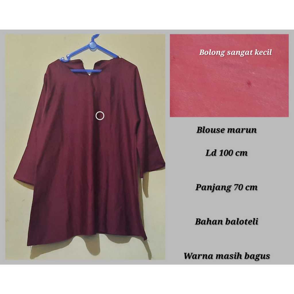 Baju wanita PRELOVED atasan kemeja blouse tunik perempuan murah meriah
