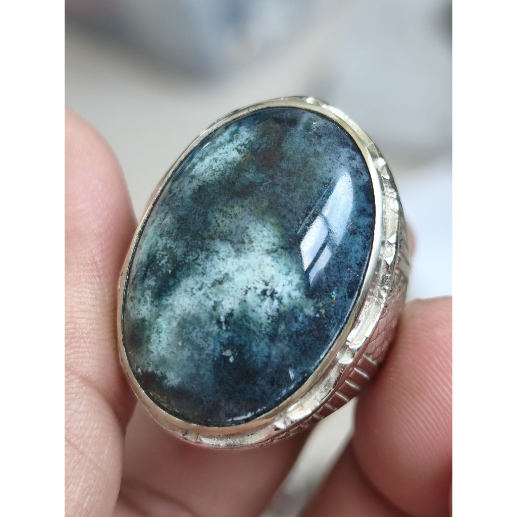 batu cincin bacan kembang blue z jumbo