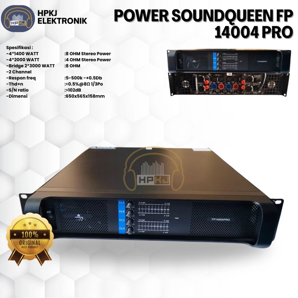POWER AMPLIFIER SOUNDQUEEN FP14004 4CH 4X1400 WATT Power sound queen FP 14004 PRO