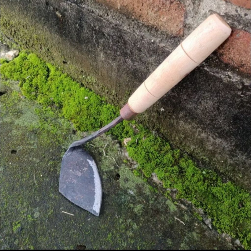 Cangkul koret rumput bahan baja, Cangkul berkebun, Cangkul lumut dan rumput