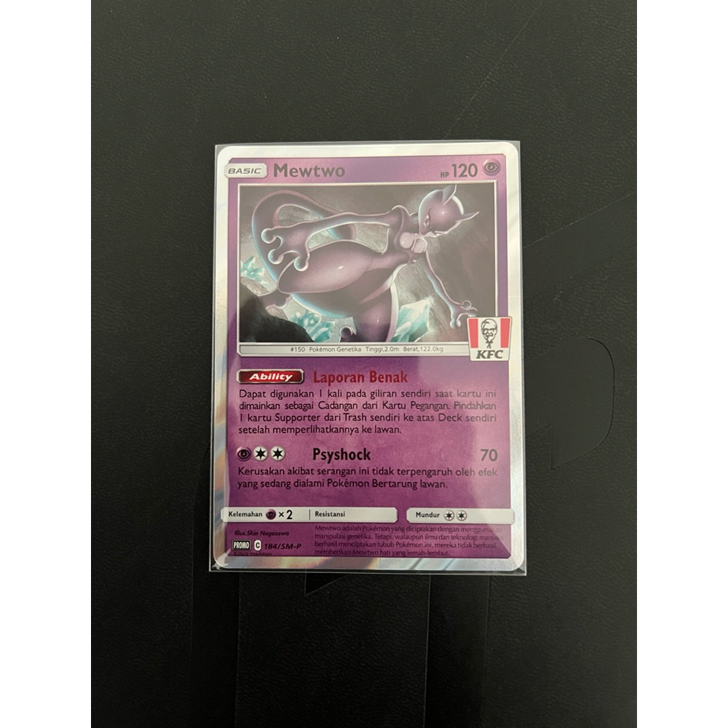 Mewtwo PROMO KFC Indonesia Exclusive Kartu Pokemon Card
