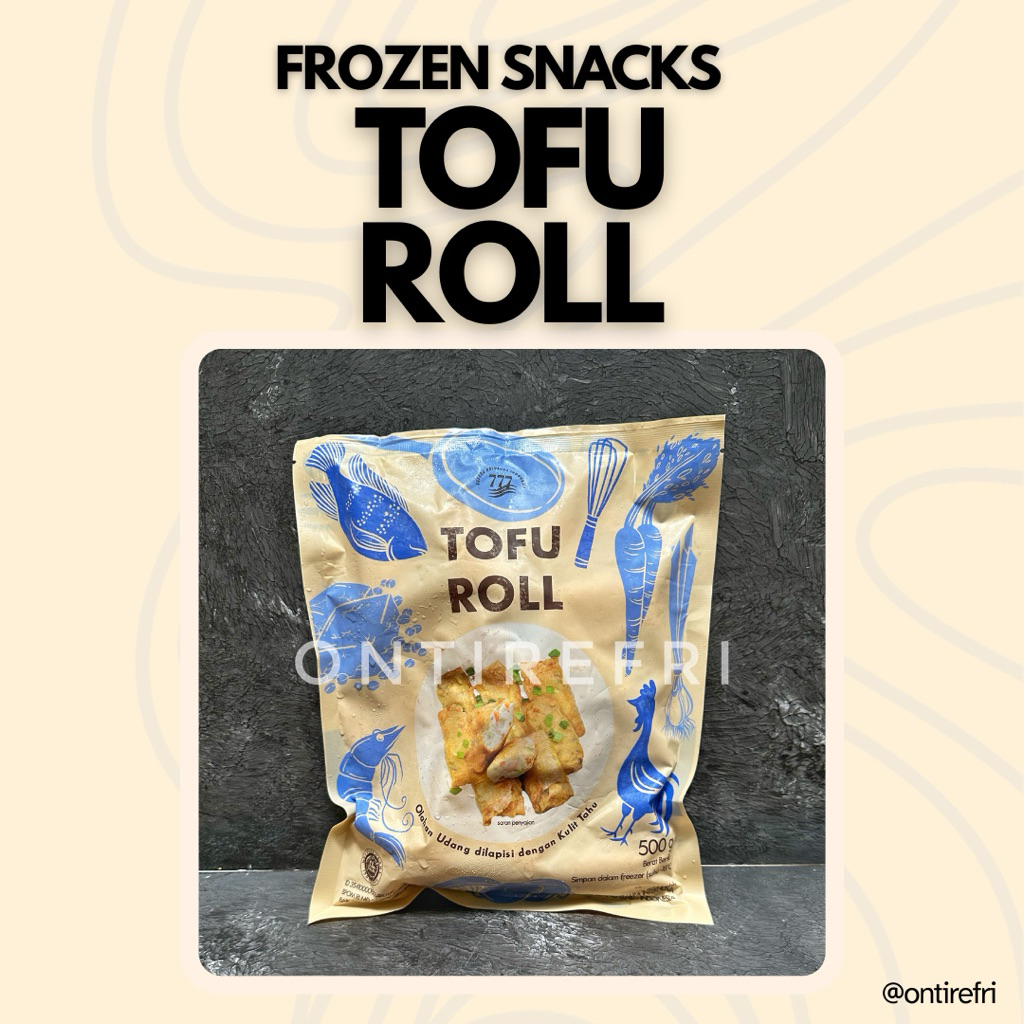 Tofu Roll (500gr) / Big Tofu Roll / Dimsum Udang Kulit Tahu Frozen 777