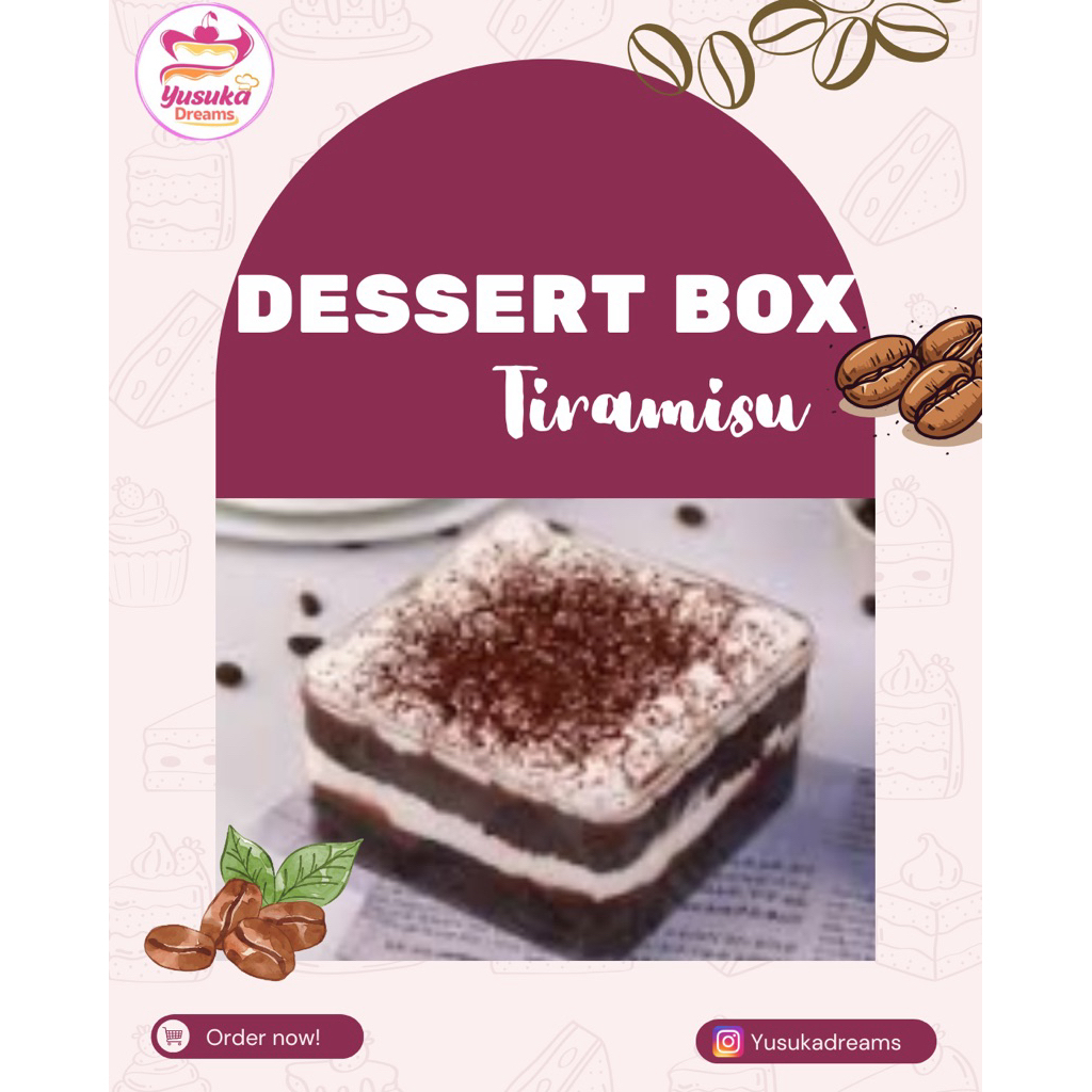 dessert box ukuran 200ml,1box,tiramisu