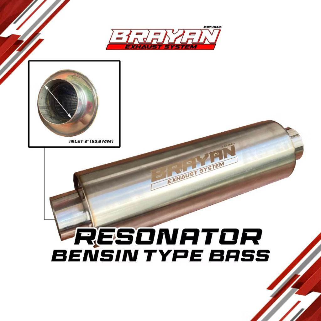 Resonator Bensin Type Bass Inlet 2 inch Brayan Bahan Tebal Trusted Since 1990