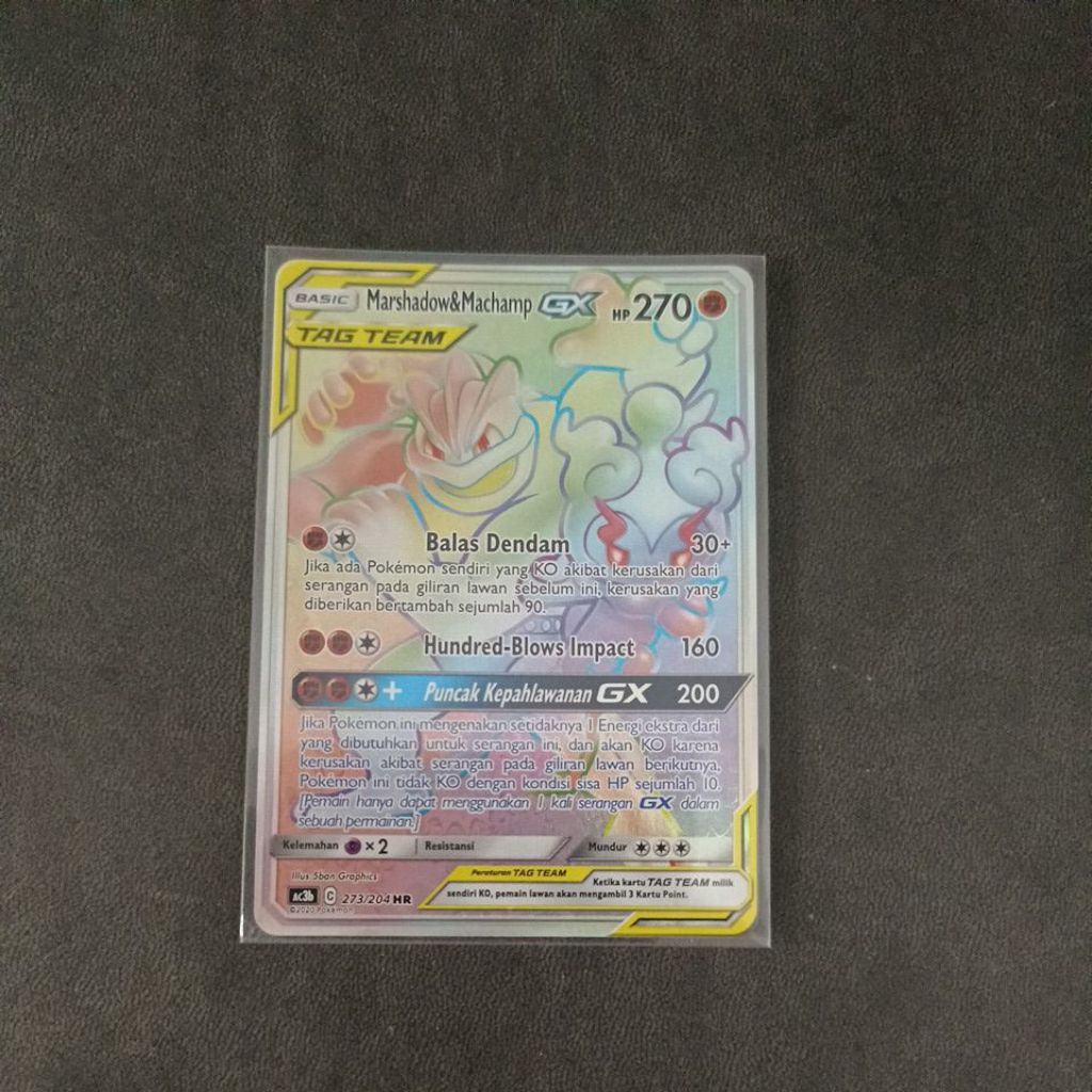 Kartu Pokemon Indonesia - Marshadow & Machamp GX Tag Team HR