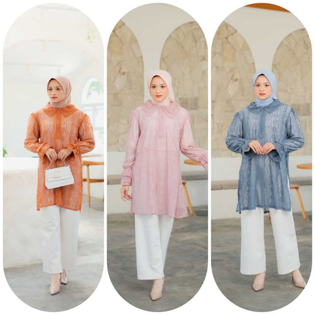 Denisa Outer | Outer Tunik Brukat | Outer Kondangan