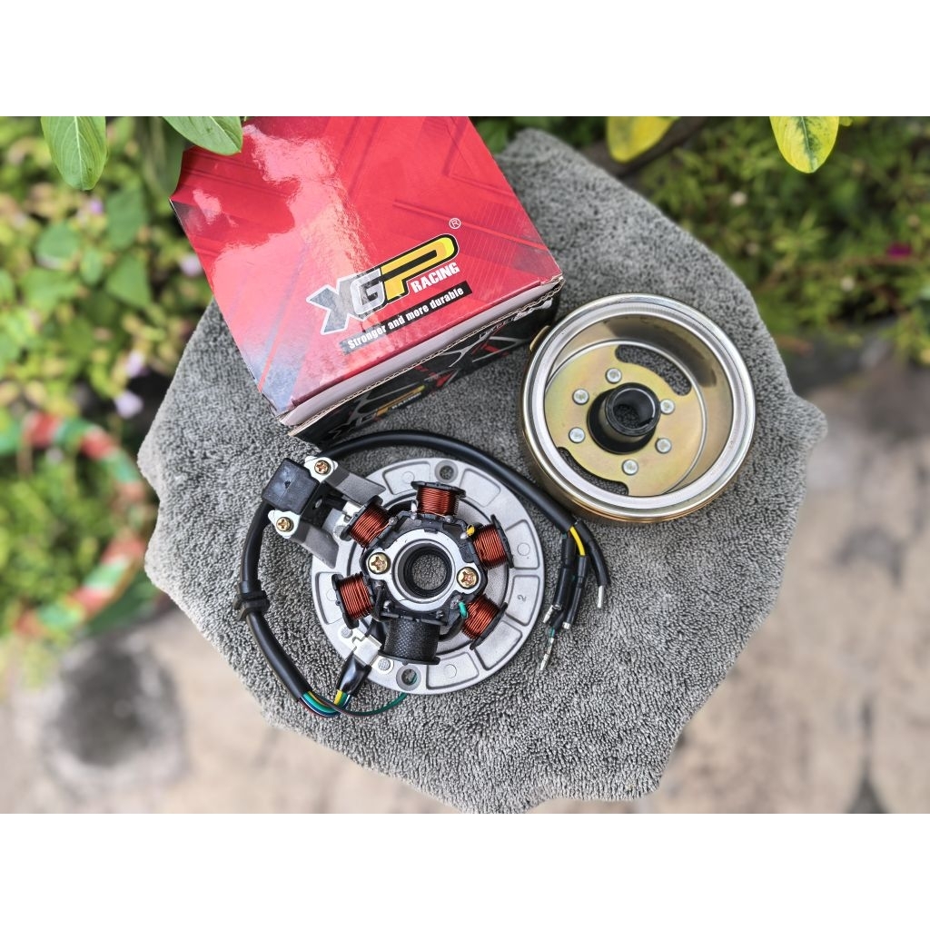 Pengapian Spul Mahnet Mahnit Magnet Set Honda Win100 Grand Prima Engkel 12volt XGP