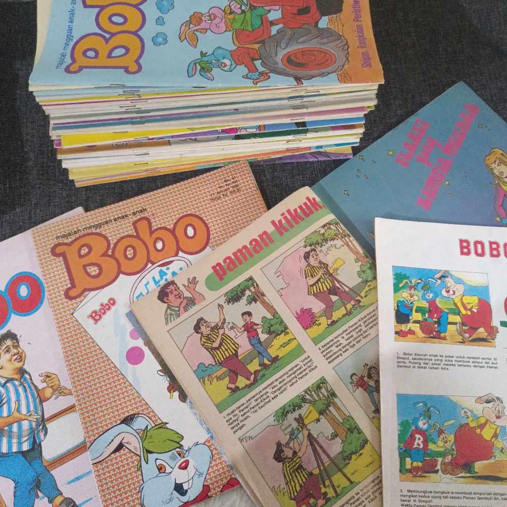 majalah bobo lawas ||  jadul || koleksi || edisi januari - desember tahun 1986 , 1990