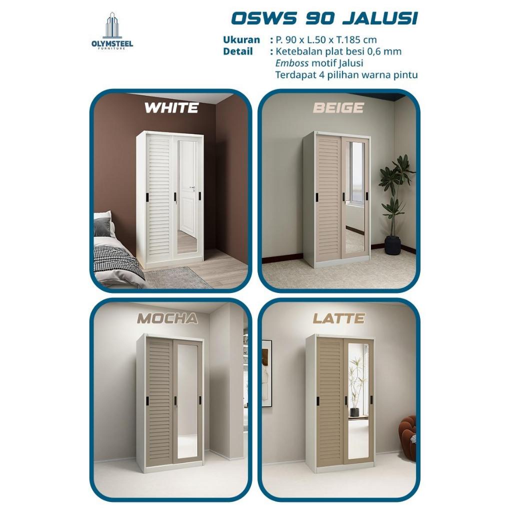 LEMARI BESI SLIDING / LEMARI BESI OLYMSTEEL / LEMARI BESI OSWS 90 JALUSI