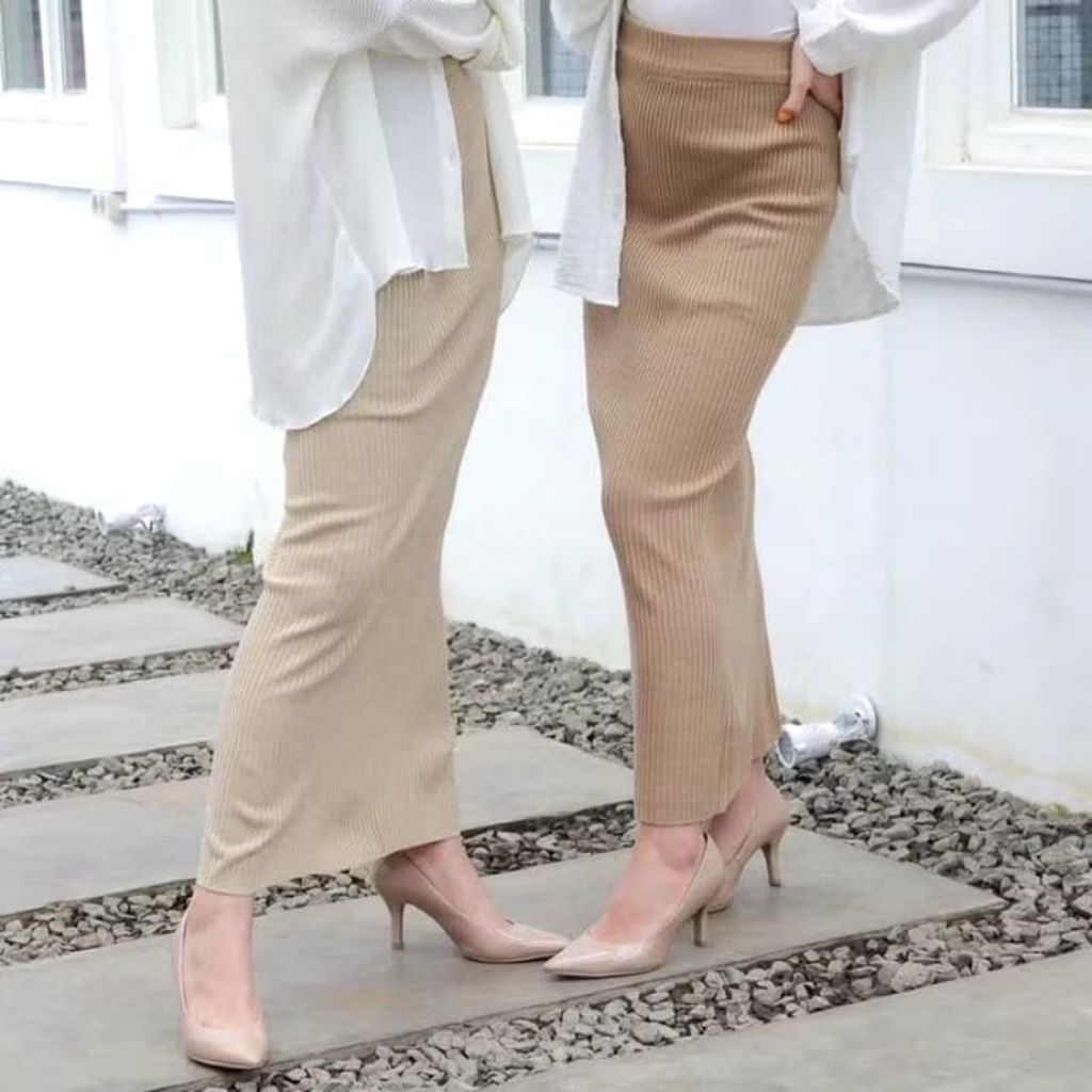 Rok Span Knit Wanita Dewasa Cantik Rok Span Knit Premium Bawahan