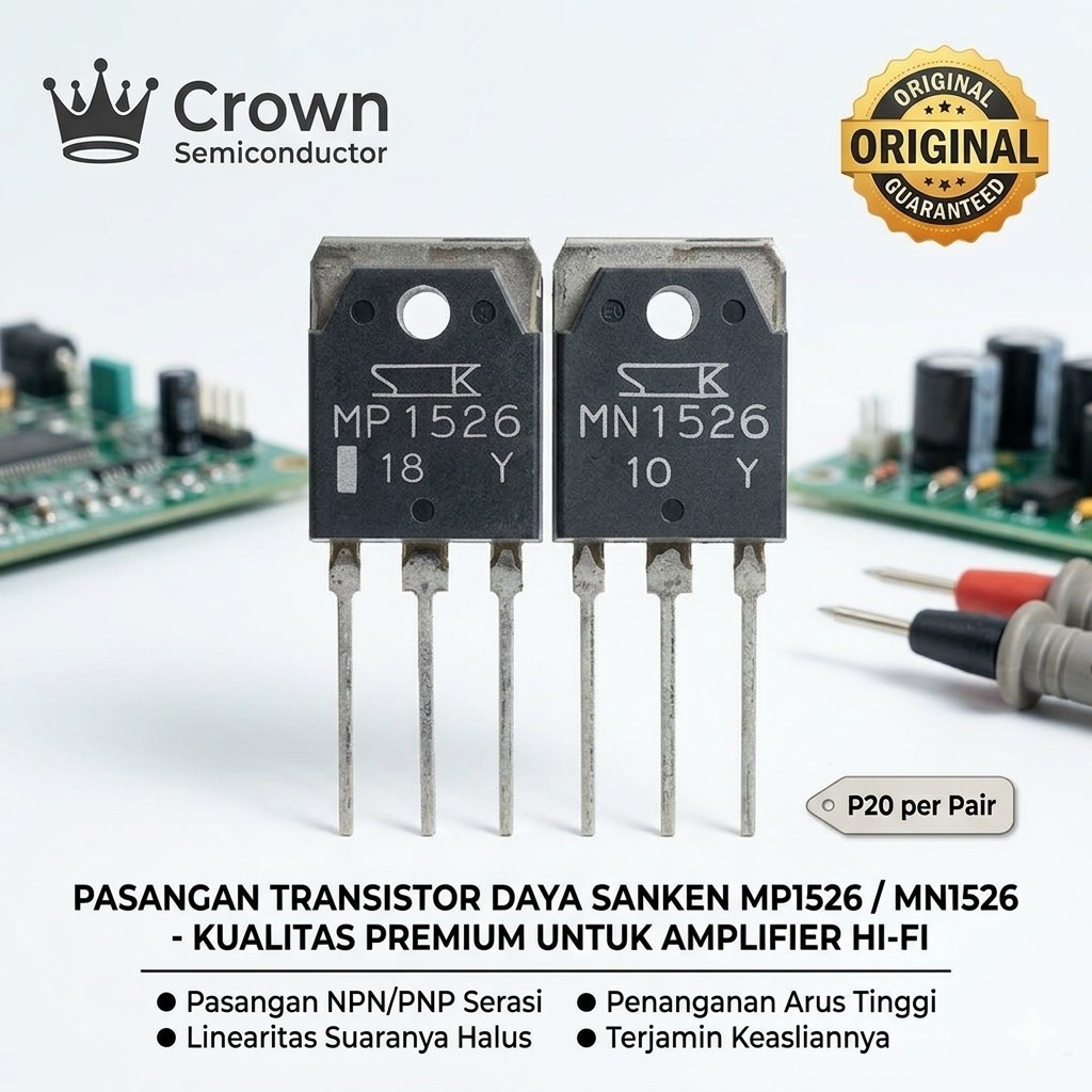 MN1526 MP1526 TO-3P Original Sanken Pasangan transistor Audio