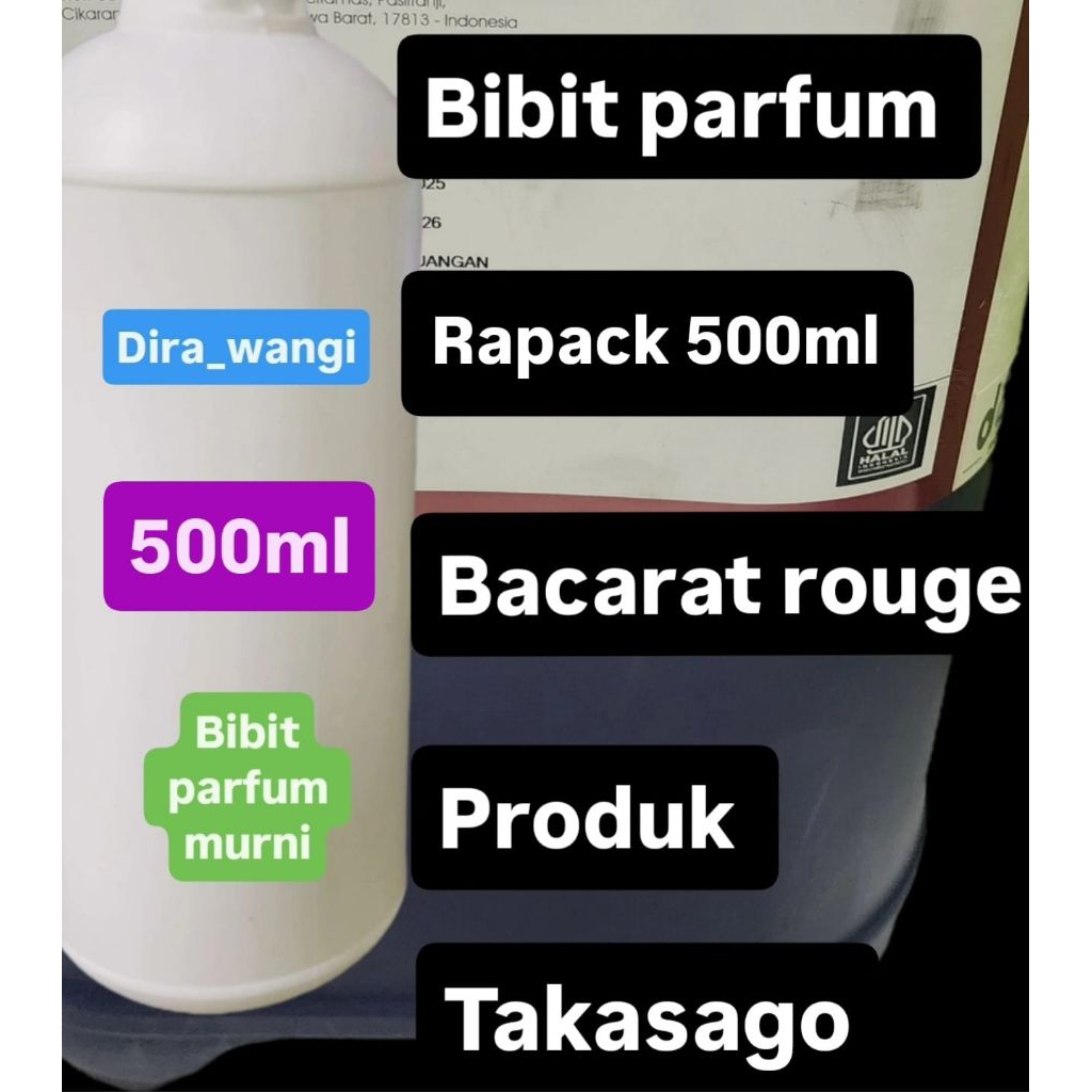 Bibit/Biang Parfum Murni Baccarat Rouge Produk Takasago Repack 500ml