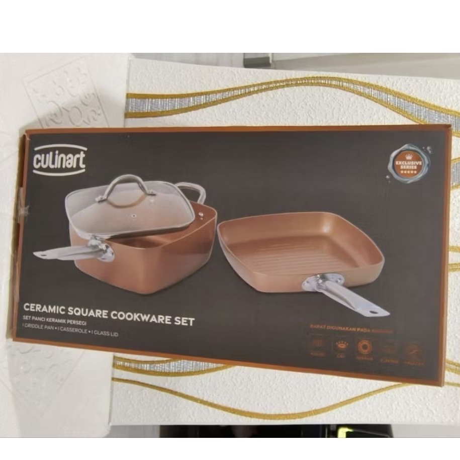 Culinart Ceramic Square Cookware Set 