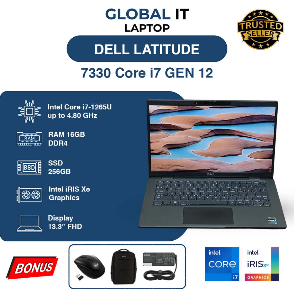 DELL LATITUDE 7330 CORE i7 GEN 12 16/256