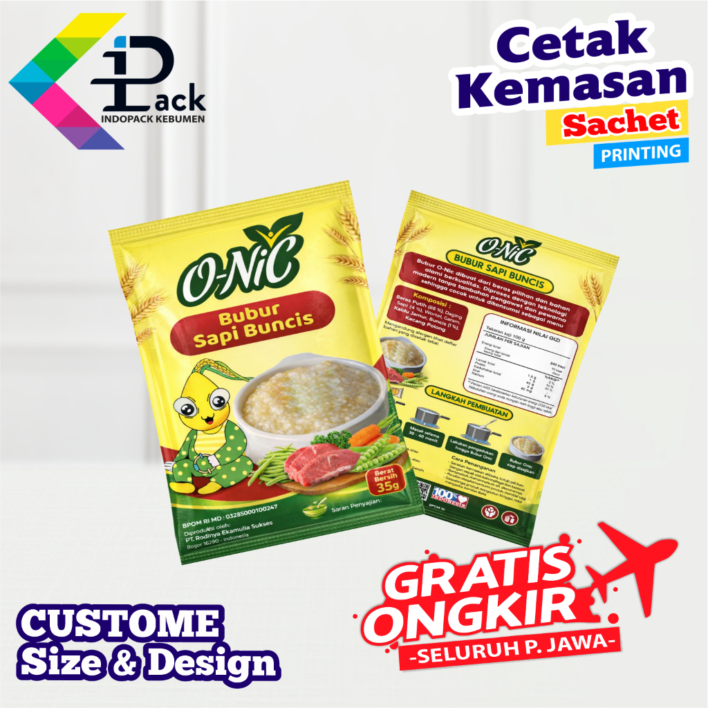 CETAK PLASTIK SACHET 5X7 CUSTOM | PRINTING KEMASAN | PERCETAKAN KEMASAN PLASTIK