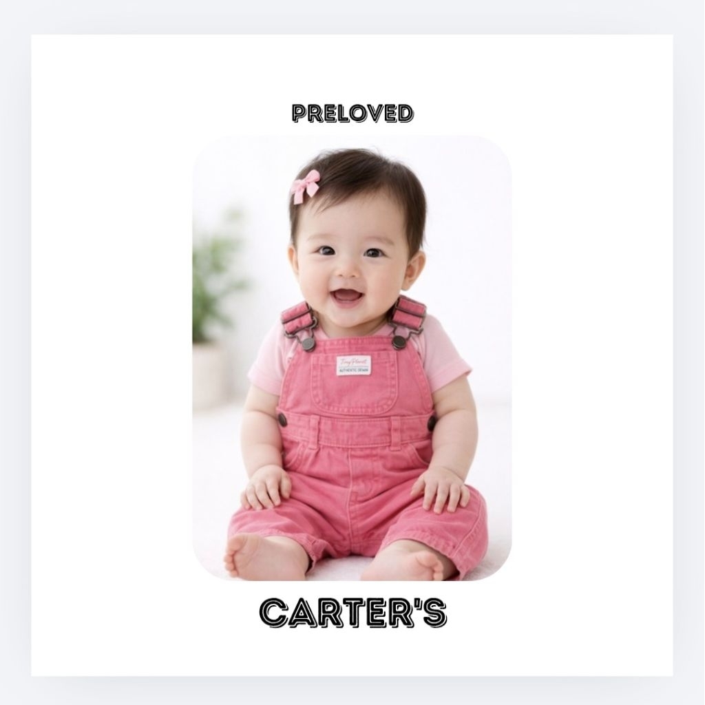 CARTER'S BABY GIRL OVERALL / OVERALL BAYI PEREMPUAN / OVERALL JEANS / OVERALL DENIM / BAJU MONYETAN 