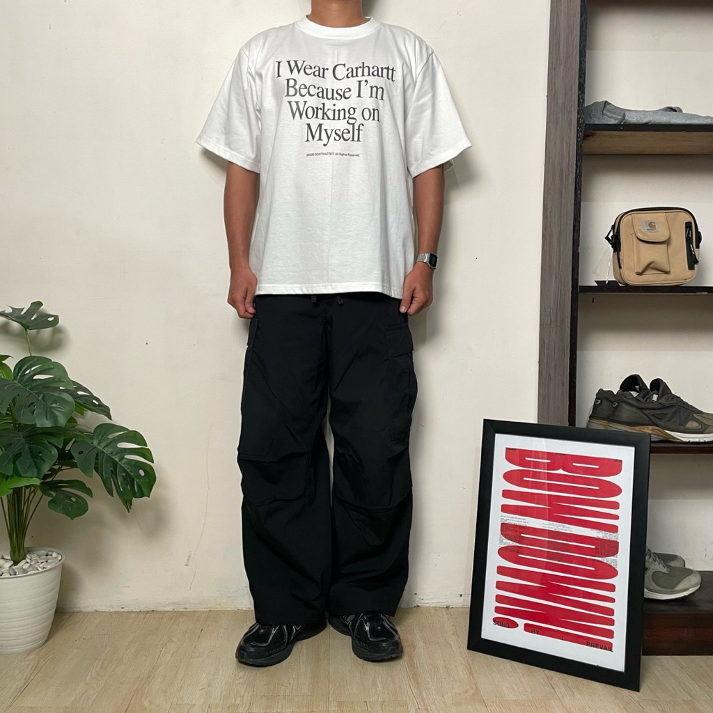 GU Super Wide Cargo Pants Black JT02