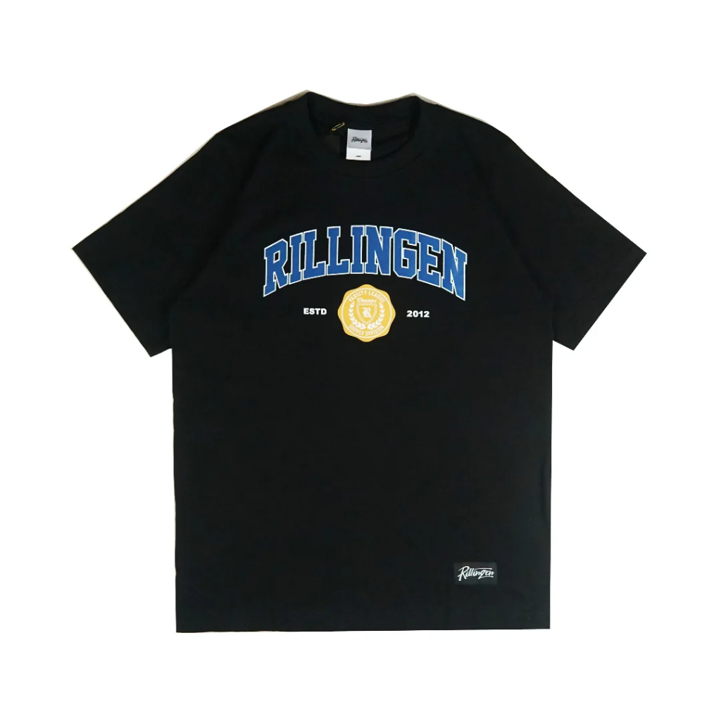 Rillingen - Tshirt CURVE Black - Tshirt Kalcer series - Kaos Distro Pria - Tshirt Pria Wanita - Kaos