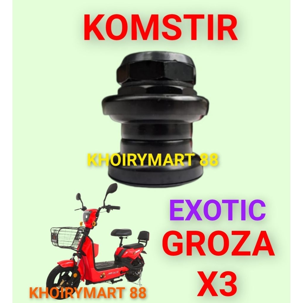 komstir exotic groza x3 kones headset komfork sepeda listrik exotic groza x3