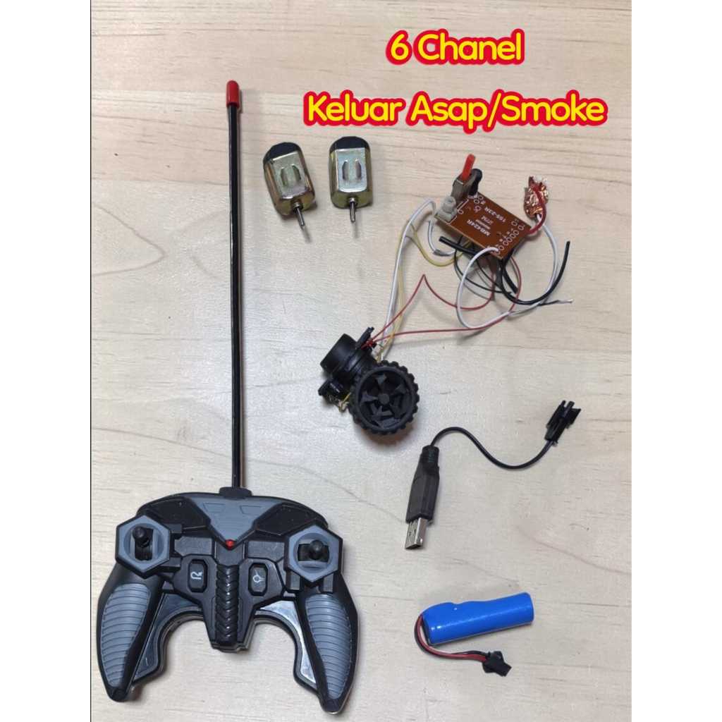 Module Modul RC 6 Channel Paket Lengkap Frekuensi 27Mhz + Asap , Transmitter & Receiver Controller 6