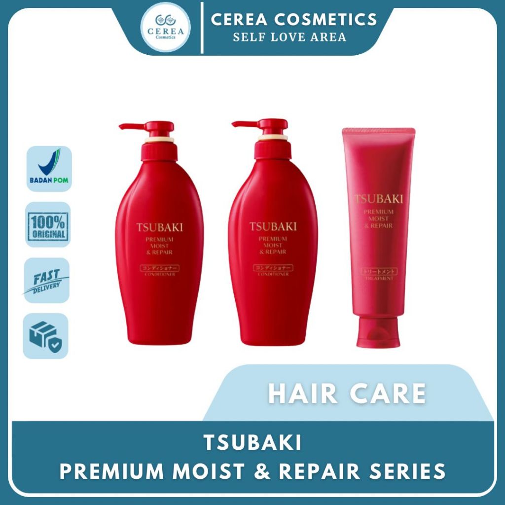 [BPOM] TSUBAKI PREMIUM MOIST & REPAIR SHAMPOO CONDITIONER TREATMENT MERAH SHAMPO SAMPO