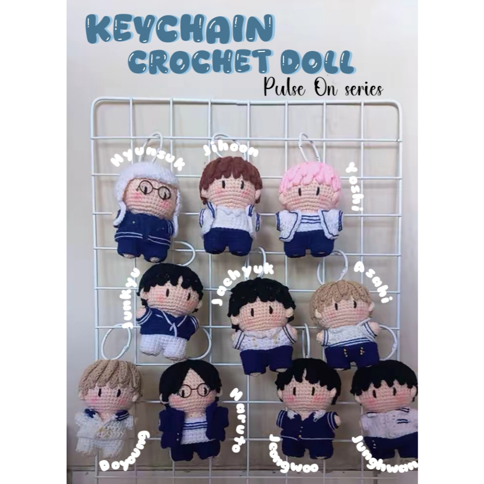 TREASURE Crochet Doll Keychain | Treasure Amigurumi Keychain | Chibi Crochet Keychain | Gantungan Ku