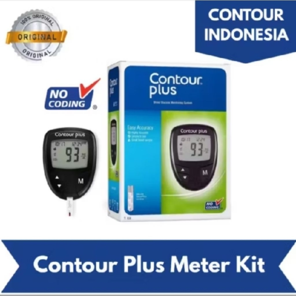 CONTOUR PLUS METER KIT Alat strip gula darah contour plus