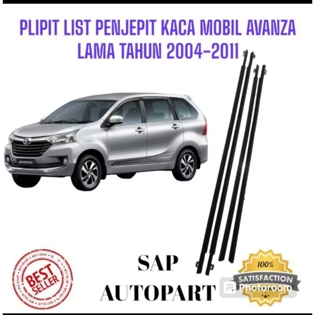 PLIPIT PINTU LIST KACA LUAR MOBIL AVANZA XENIA LAMA TAHUN 2004- 2011