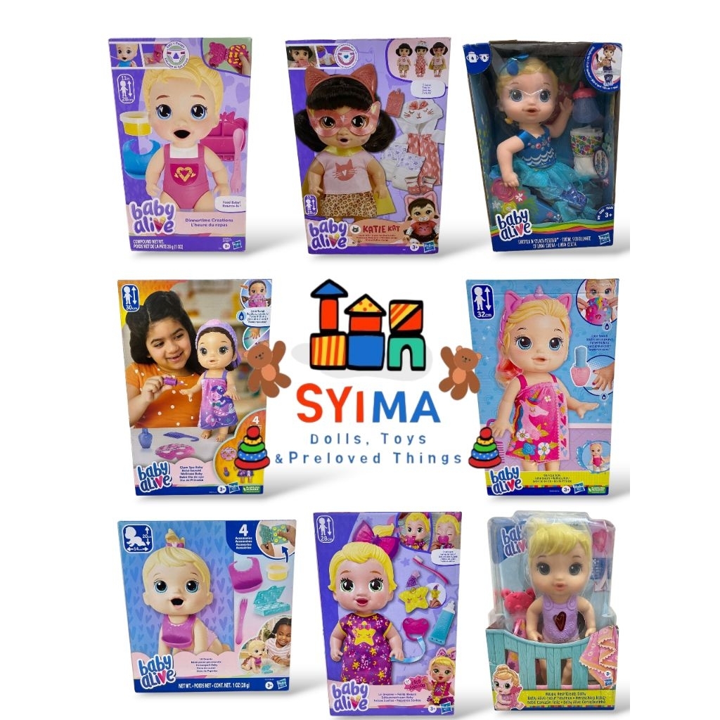 Baby Alive Ori New Segel | Lil Dreamer | Glam Spa | Sunny Swimmer | Lil Snacks | Shimmer And Splash 