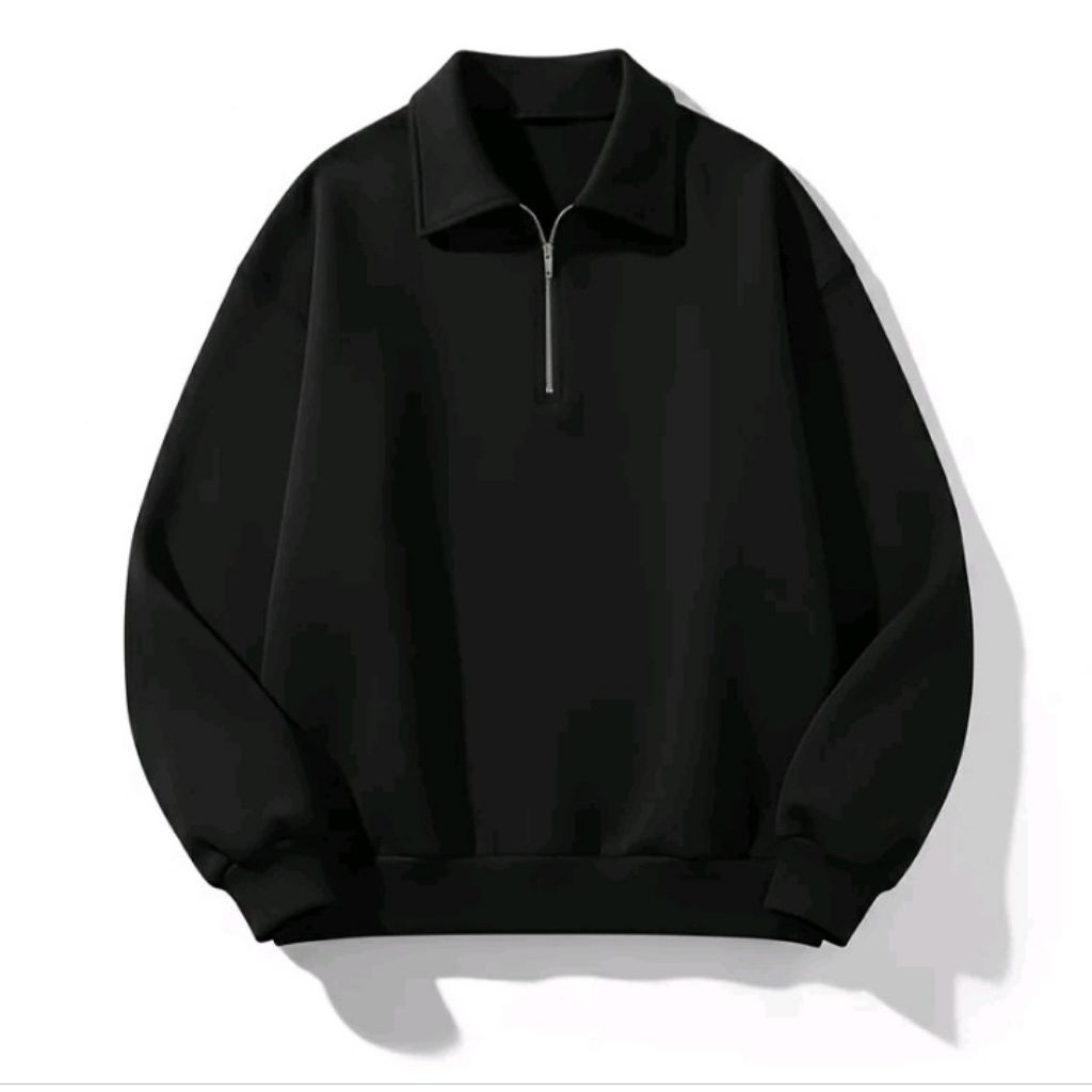 Sweater Crewneck Half Zipper / sweater rugby