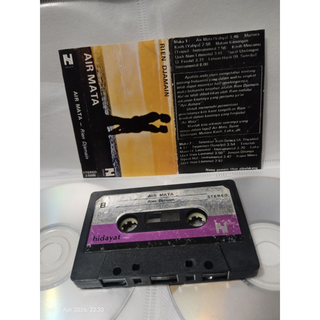 kaset pita rien djamain // air mata // hidayat record // cover lengket