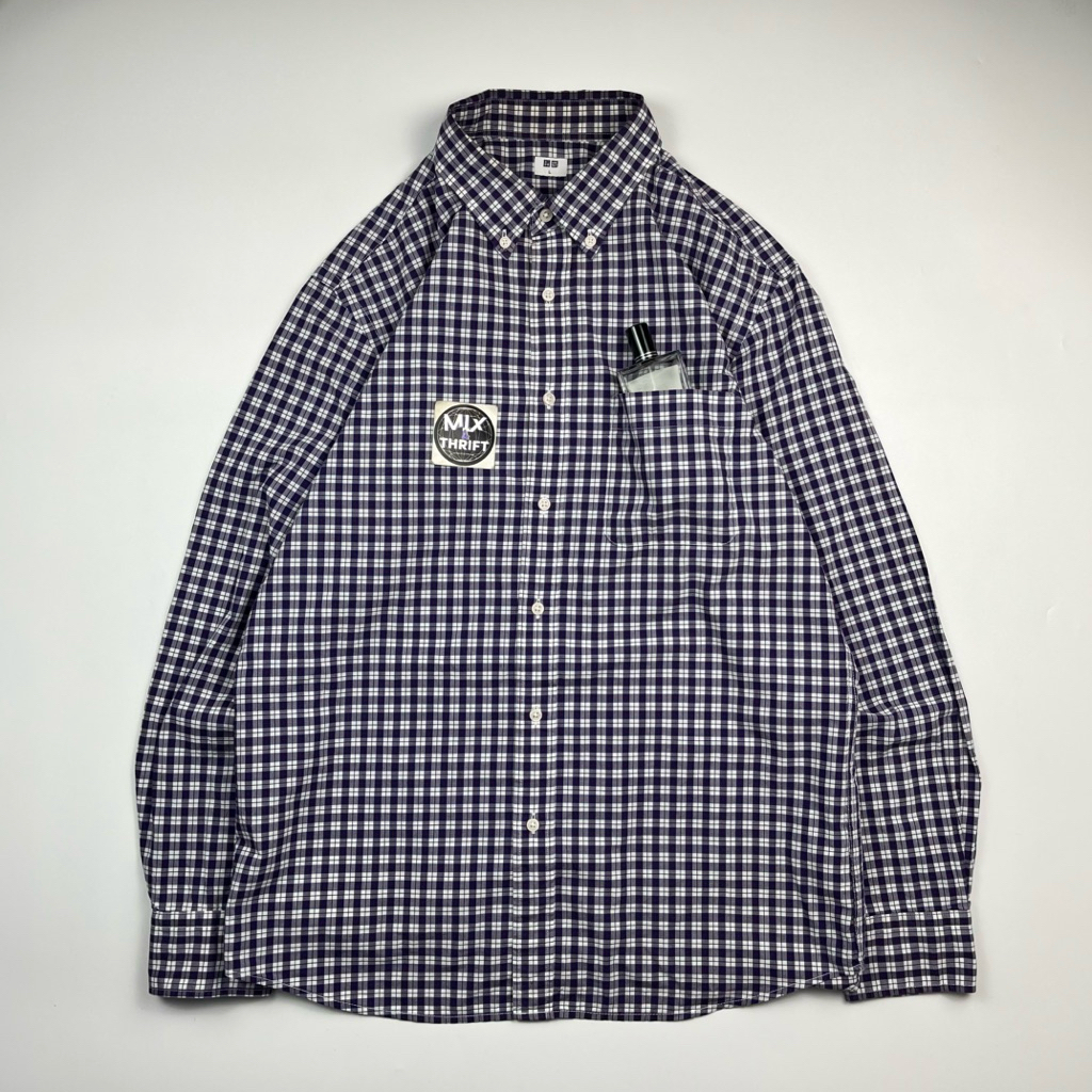 uniqlo plaid shirt | kemeja uniqlo