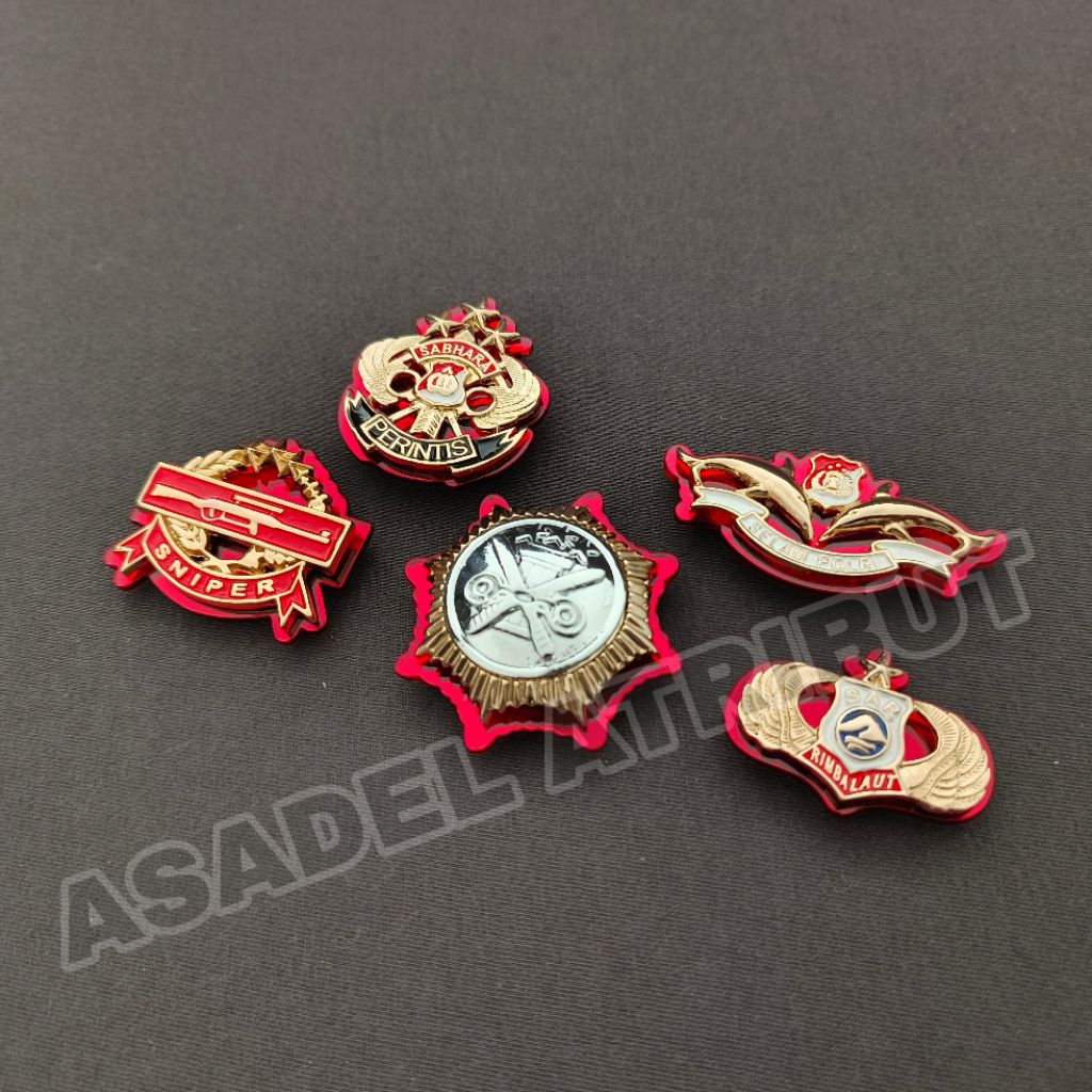 PIN SABHARA POLRI / BREVET SABHARA POLRI / BREVET SELAM POLRI / BREVET SAR RIMBA / BREVET SNIPER PAN