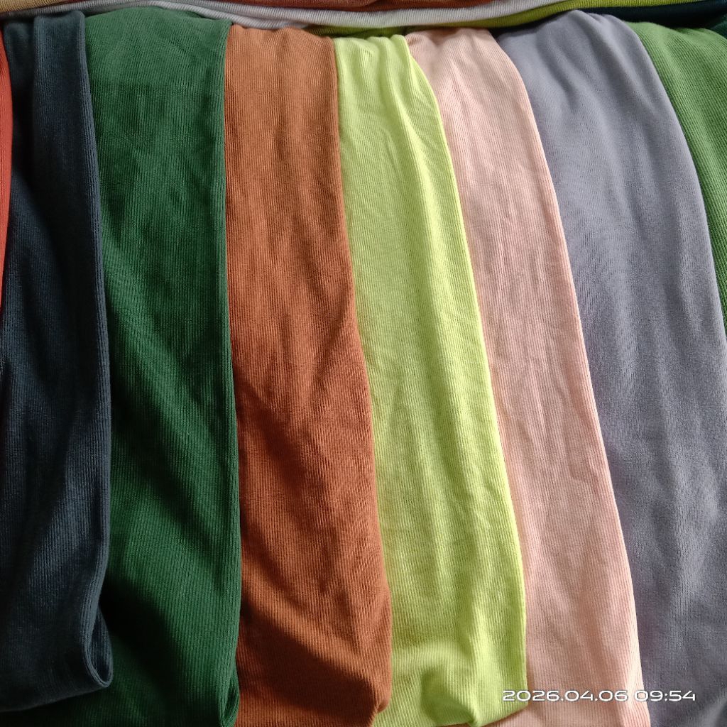 HARGA/0,5 M | KAIN KAOS RIB PREMIUM | KAIN KAOS RIB METERAN |BAHAN KAOS RIB SALUR KECIL|KAOS GARMEN