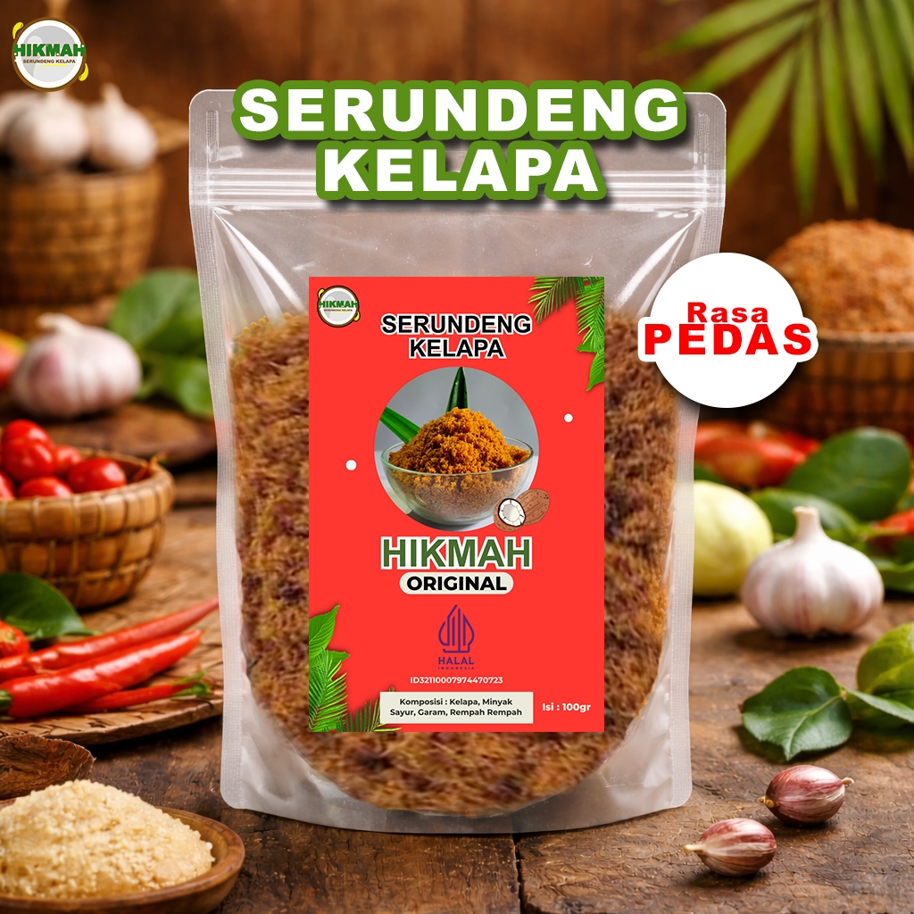 Serundeng Kelapa Pedas Toping Makan Original 100% Halal