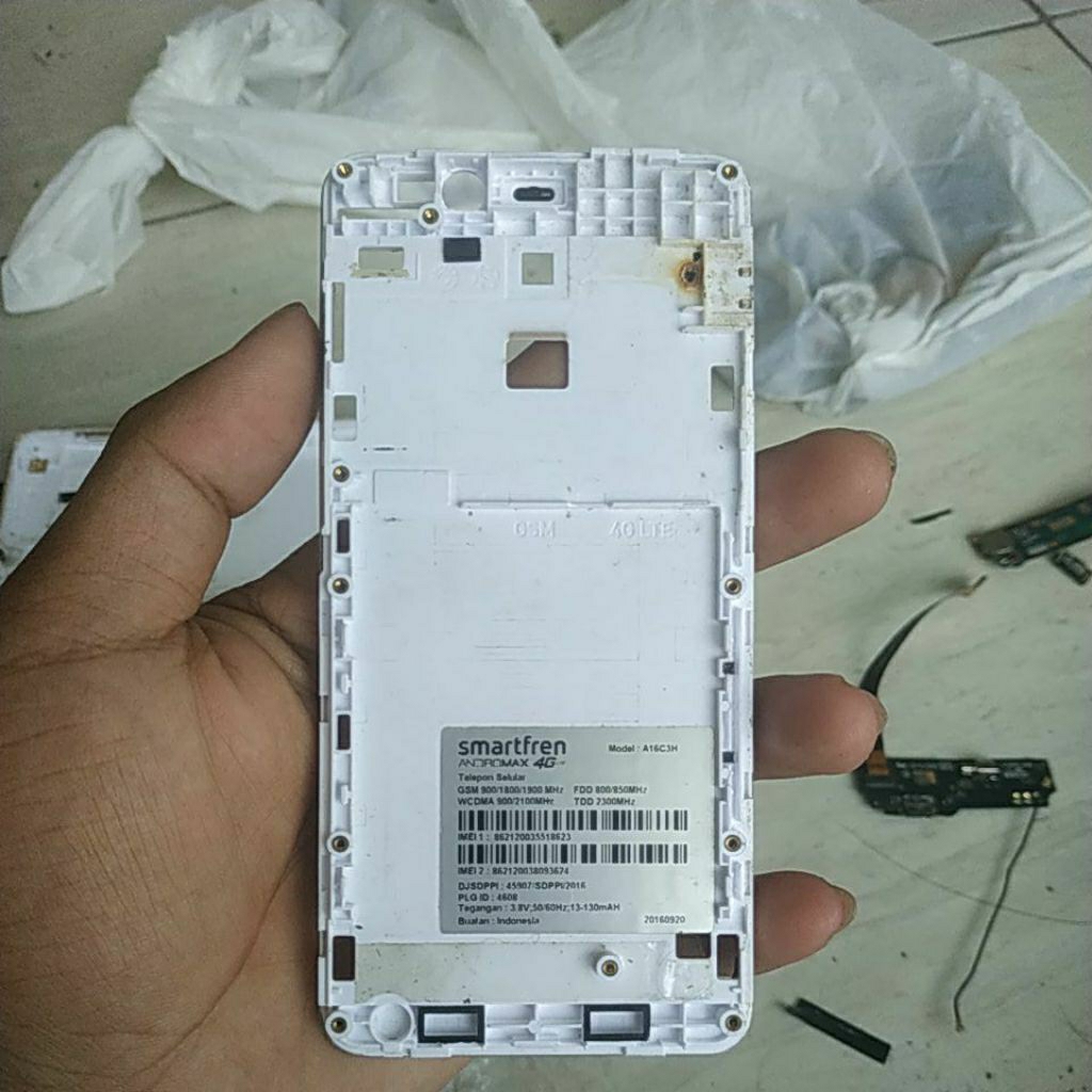 frame only bekas andromax 4g model A16C3H