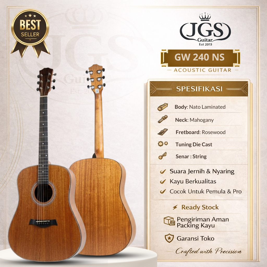 GITAR COWBOY / GITAR AKUSTIK COWBOY / AKUSTIK ELEKTRIK COWBOY GW 240 NS ORIGINAL