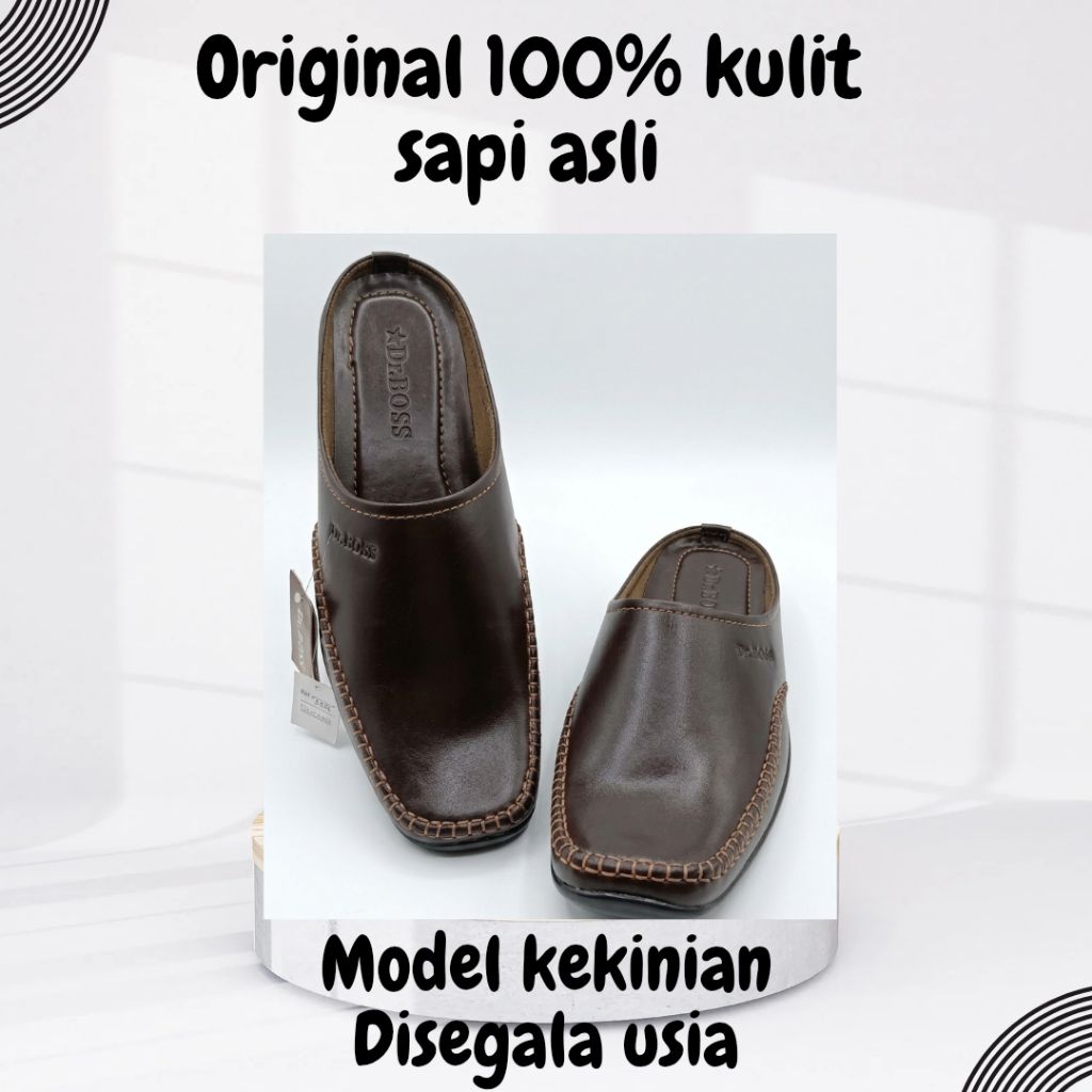 DR. BOSS SLOP PRIA ORIGINAL 100% KULIT SAPI ASLI
