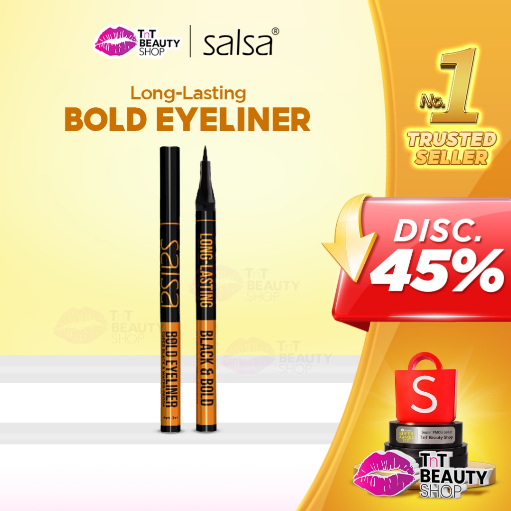SALSA Bold Eyeliner 3ml - Super Black Waterproof Pen Eyeliner | TnT Beauty Shop