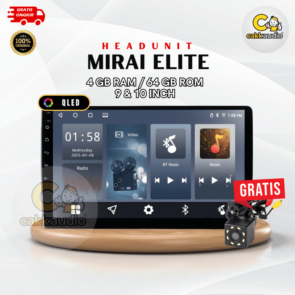 Head Unit Android Mobil MIRAI ELITE  | 9 Inch/10 Inch | 4GB RAM + 64GB ROM