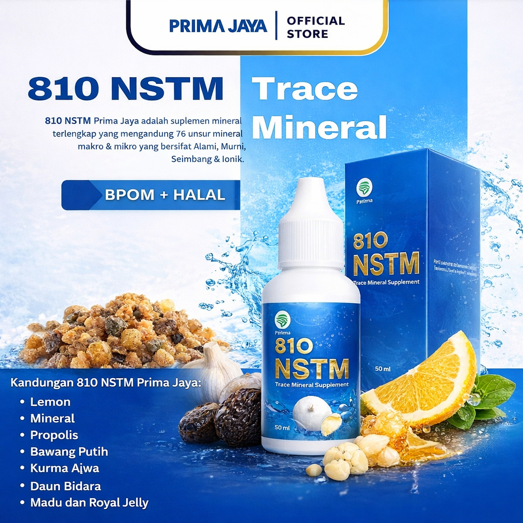 NSTM PRIMA JAYA SUPER TRACE MINERAL-810 NSTM-OBAT TETES-UNTUK LUKA LAMBUNG ASAM URAT DIABETES