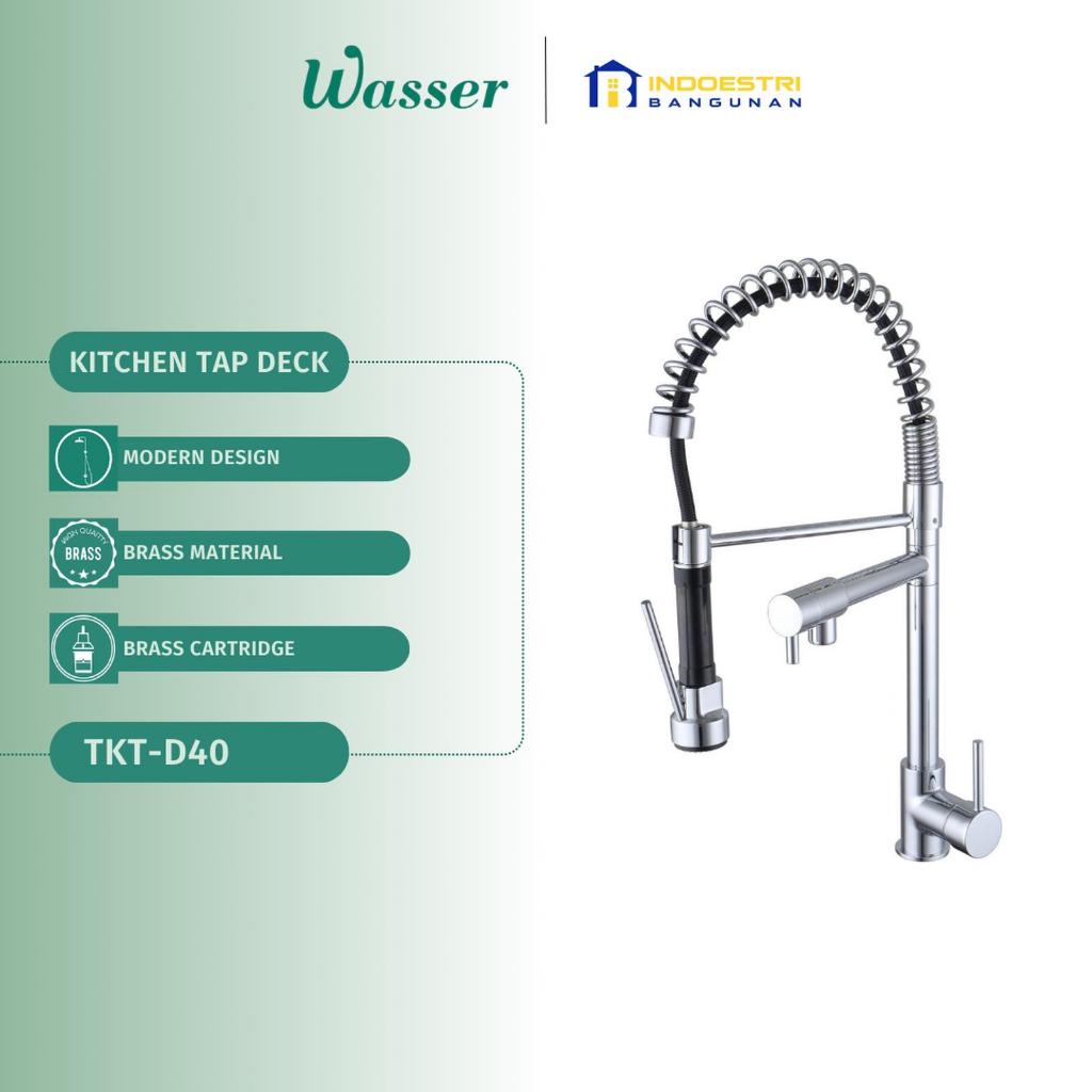 Kran Sink Cuci Piring Meja Wasser TKT D40 Chrome / Wasser Keran Cuci Piring