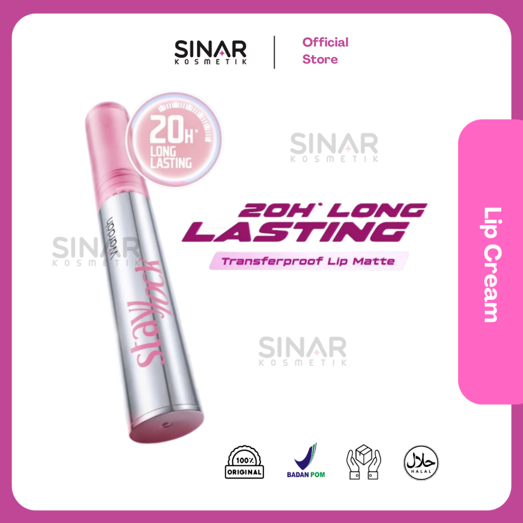 Wardah Staylock Lip Matte : 20H+ Long lasting Lip Cream