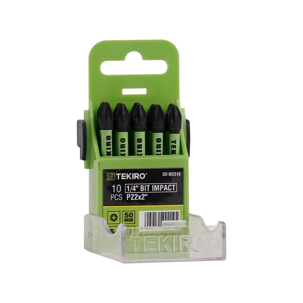 TEKIRO 1/4"" BIT IMPACT PZ2 X 2"" SET 10 PCS