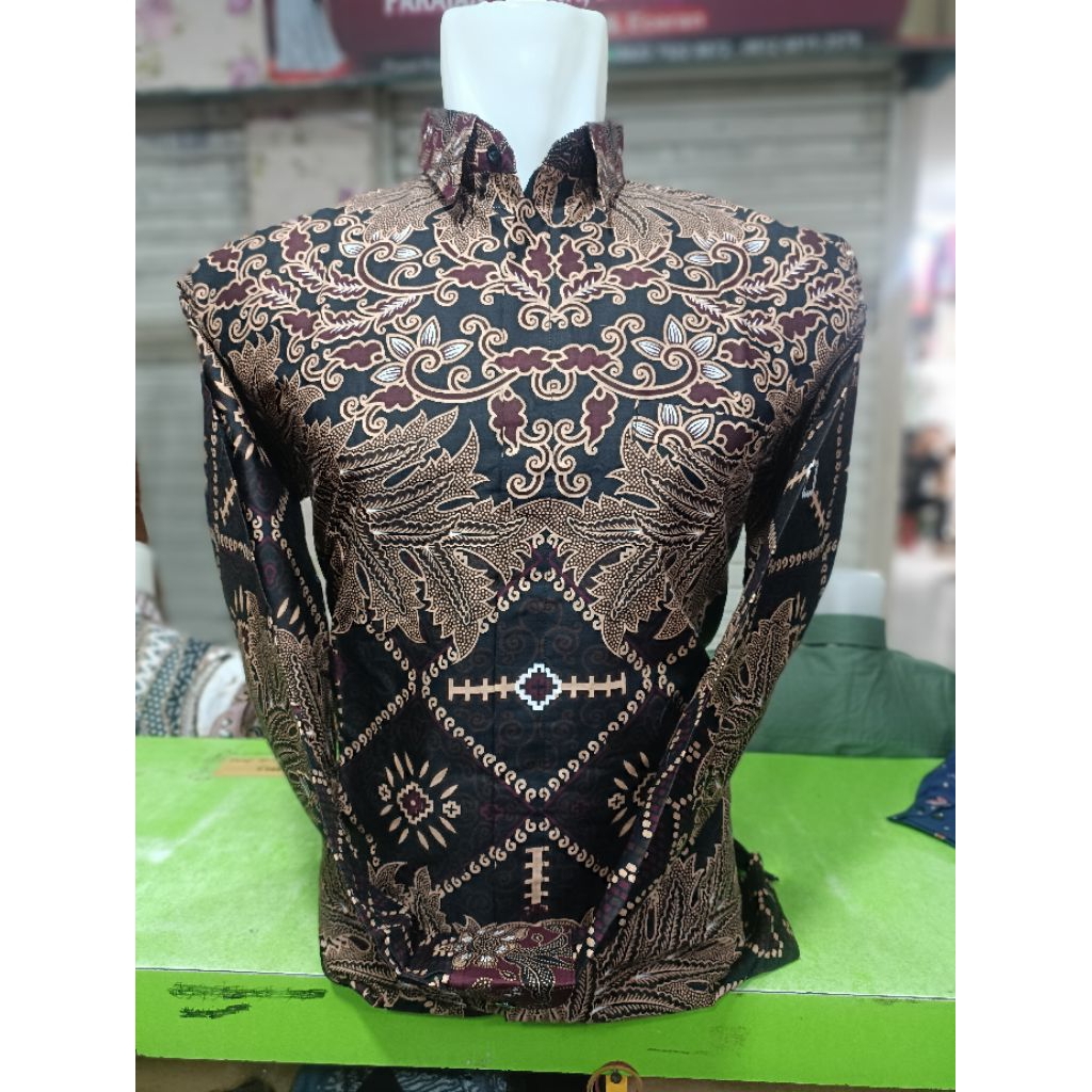 kemeja batik pria full furing premium #maroon